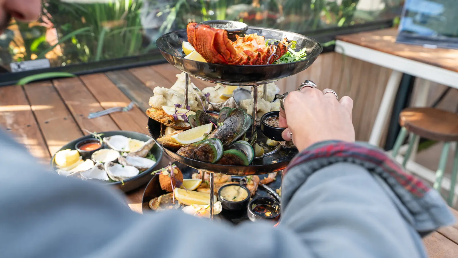 over the seafood at babylon