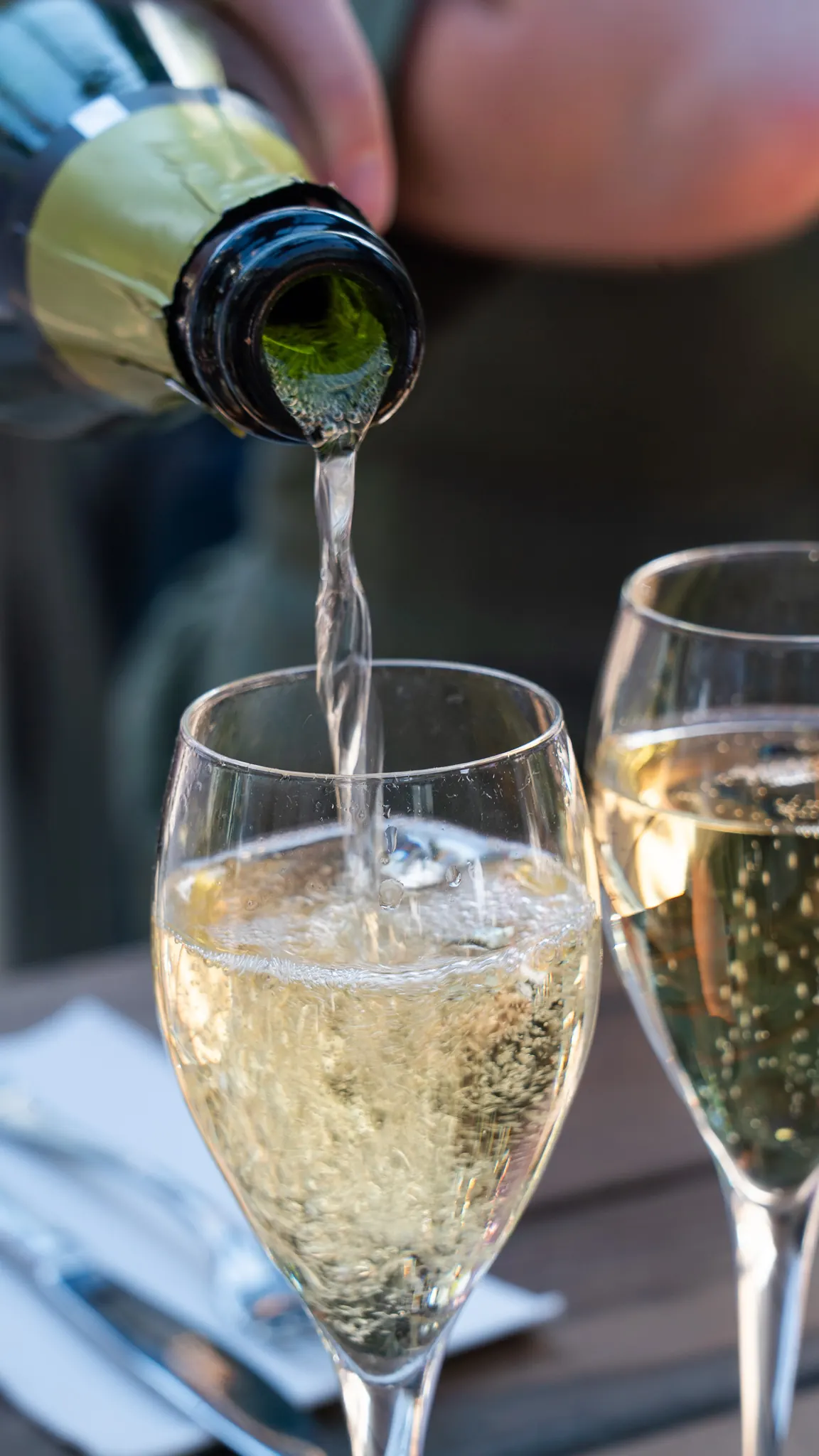 two glasses of sparkling
